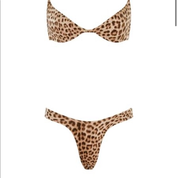Monica hansen NWT leopard bikini  👙 - Picture 2 of 16
